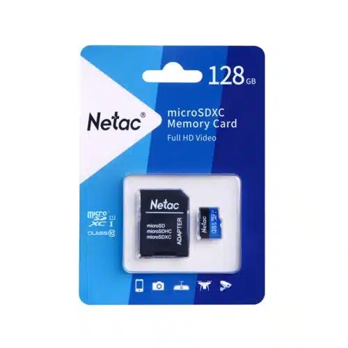 זיכרון NeTac Micro SD P500 128GB + Adapter
