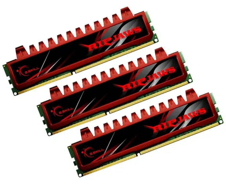 זיכרון למחשב נייח שולחני - G.Skill RipjawsX F3-12800CL9T-12GBRL 3x4GB DDR3 1600MHz Triple Memory Kit
