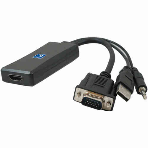 מתאם מ VGA ל HDMI חברת Protec עם חיבור שמע DM154