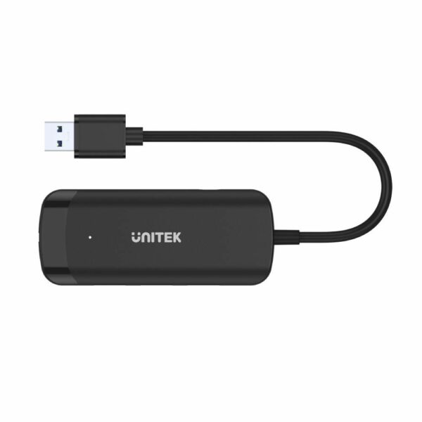 מפצל uHUB Q4+ 4-in-1 Powered USB 3.0 Ethernet Hub H1111A