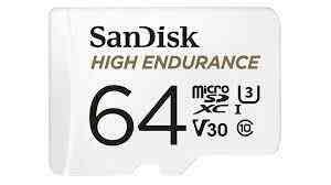 כרטיס זיכרון סנדיסק SanDisk High Endurance SDSQQNR-064G 64GB Micro SD
