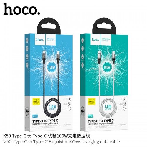 X50 Type-C to Type-C Exquisito 100W Charging Data Cable