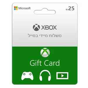 גיפט קארד 25 שח אקס בוקס - Xbox Live GiftCard