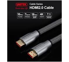 כבל HDMI 1 מטר זכר-זכר תומך 4K 2.0 60Hz