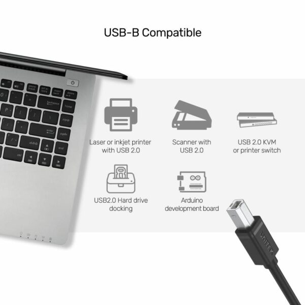 USB 2.0 to USB-B Charging Cable 5M