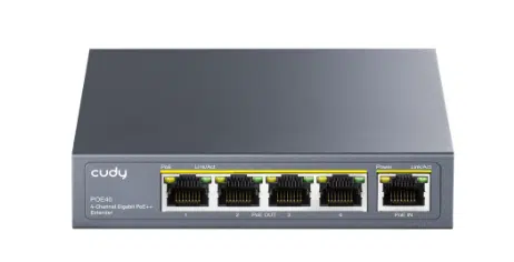 CUDY 4-Channel Gigabit PoE++ Extender POE40