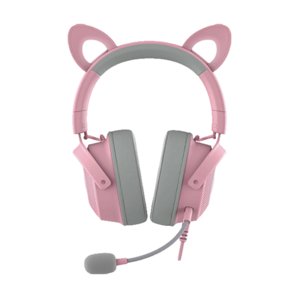 אוזניות – RAZER KRAKEN KITTY V2 PRO בצבע ורוד