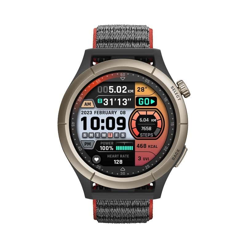 שעון חכם Amazfit דגם Cheetah Pro בצבע שחור