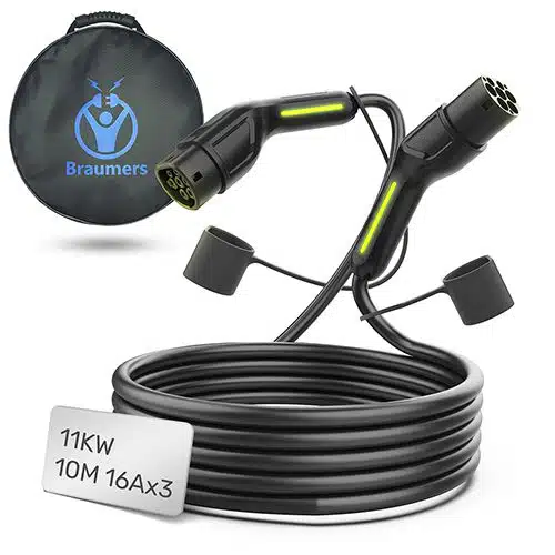 כבל טעינה לרכב חשמלי תלת פאזי 10 מטר EV CHARGING CABLE 11kw 16Ax3