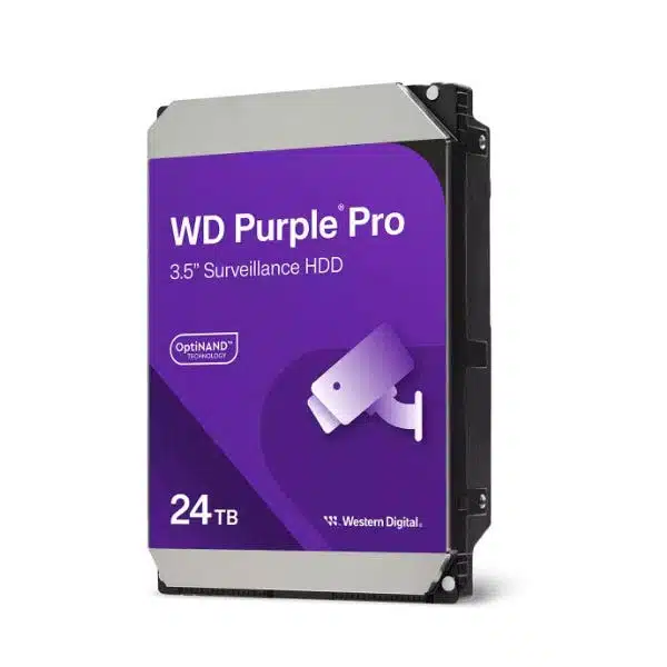 כונן קשיח פנימי WD Purple Pro בנפח 24TB מבית Western Digital דגם WD240PURP