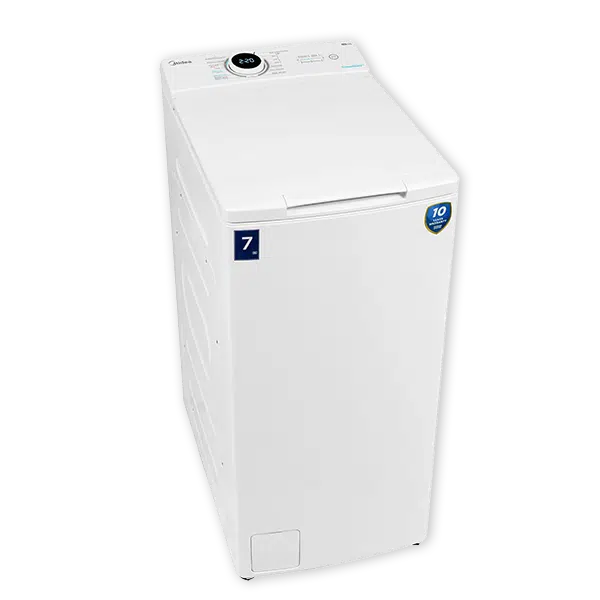 מכונת כביסה פתח עליון 7 ק"ג דגם MF100T70B/W-IL מבית MIDEA