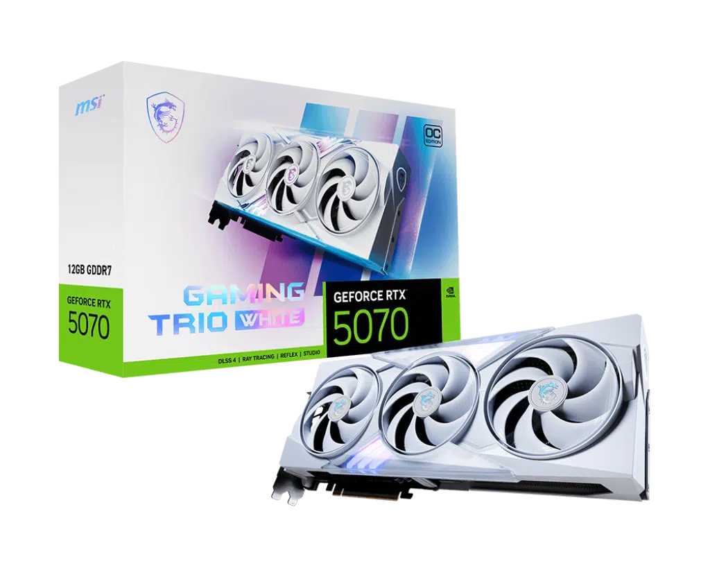 כרטיס מסך MSI GeForce RTX 5070 12G GAMING TRIO OC WHITE