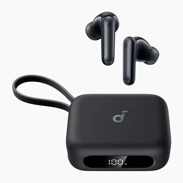 אוזניות אלחוטיות עם מטען נייד מובנה soundcore P41i TWS בצבע שחור